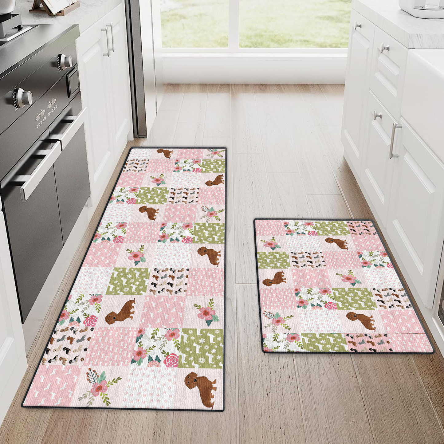 Shineful Ultra-Thin Non Skid Floor Mat, Kitchen Rugs Dachshund Dreams