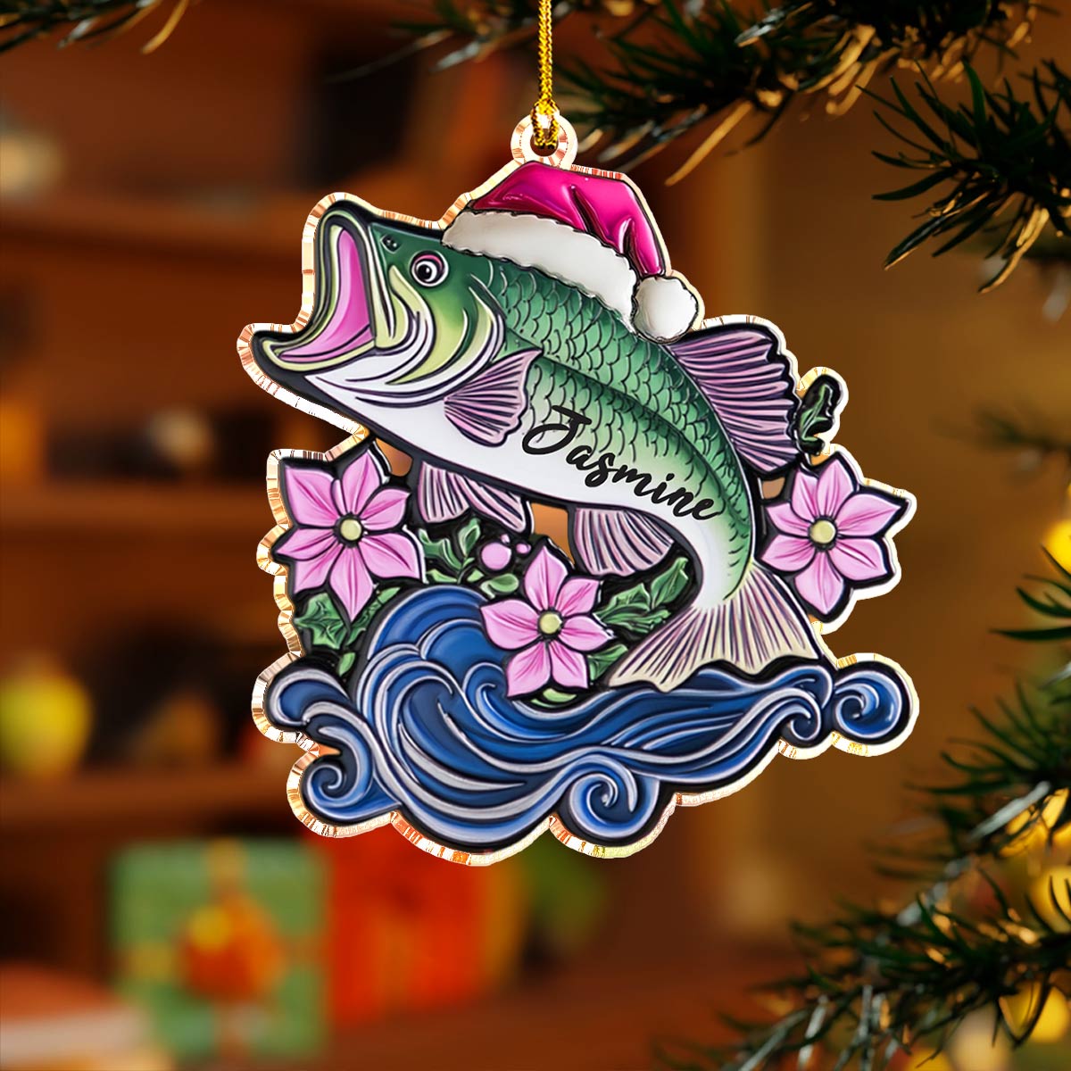 Shineful 2D Acrylic Ornament Personalized Gentle Bass Christmas Lovely