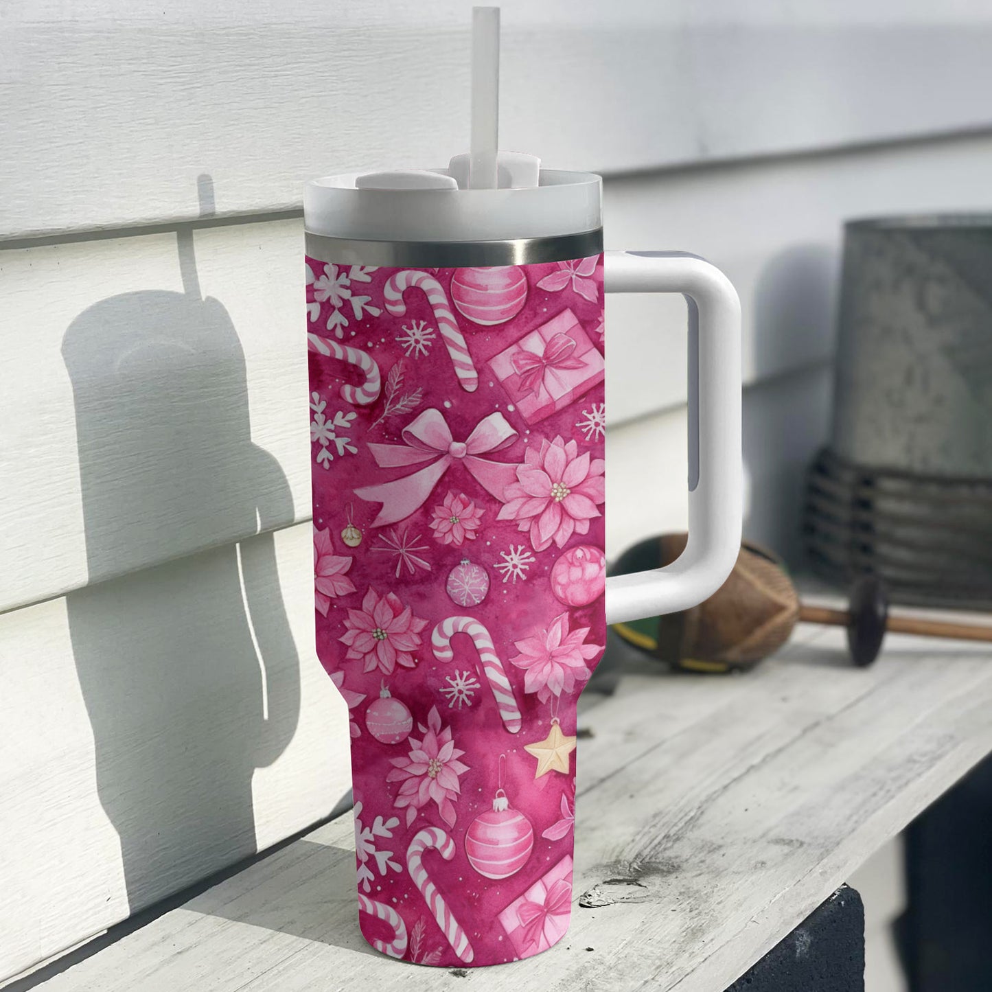 Shineful Tumbler Pink Christmas