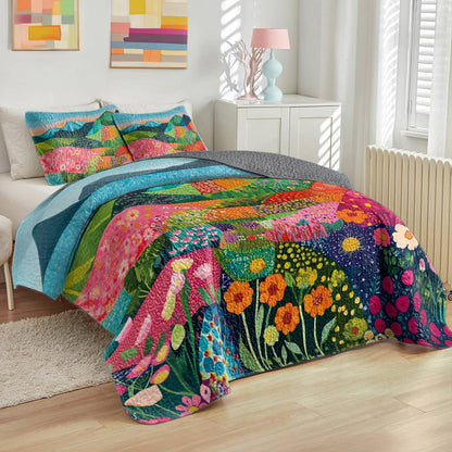 Shineful All Season Quilt 3-Piece Set Vibrant Hills