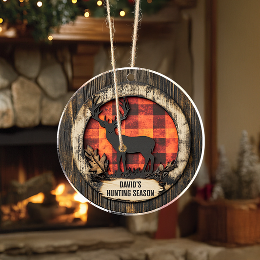 Shineful Personalized 2D Acrylic Ornament Deer Hunting Season