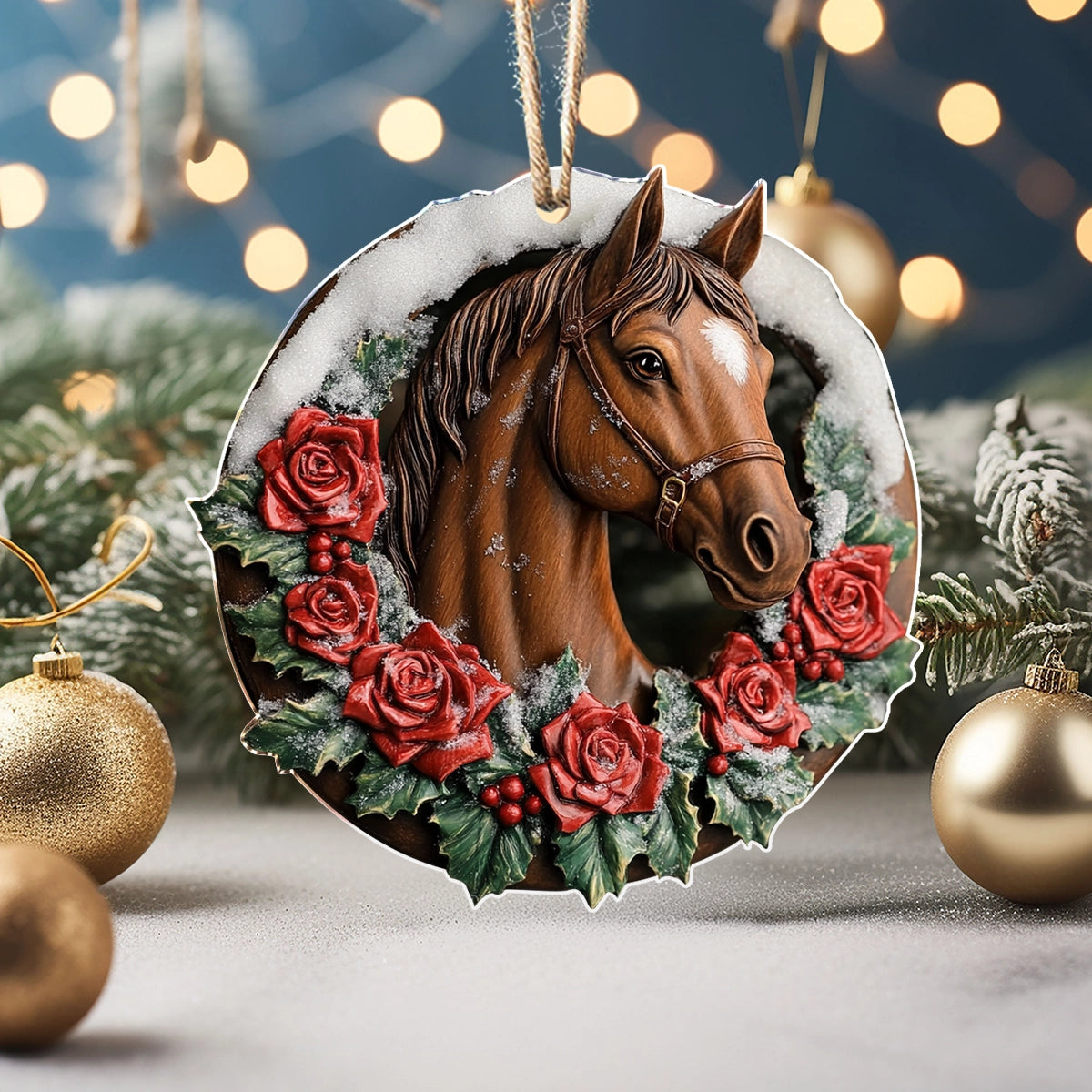 Shineful 2D Acrylic Ornament Magic Rose Horse