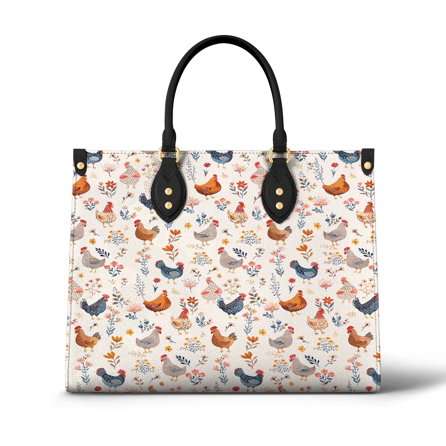 Shineful Leather Bag  Chicken Flower