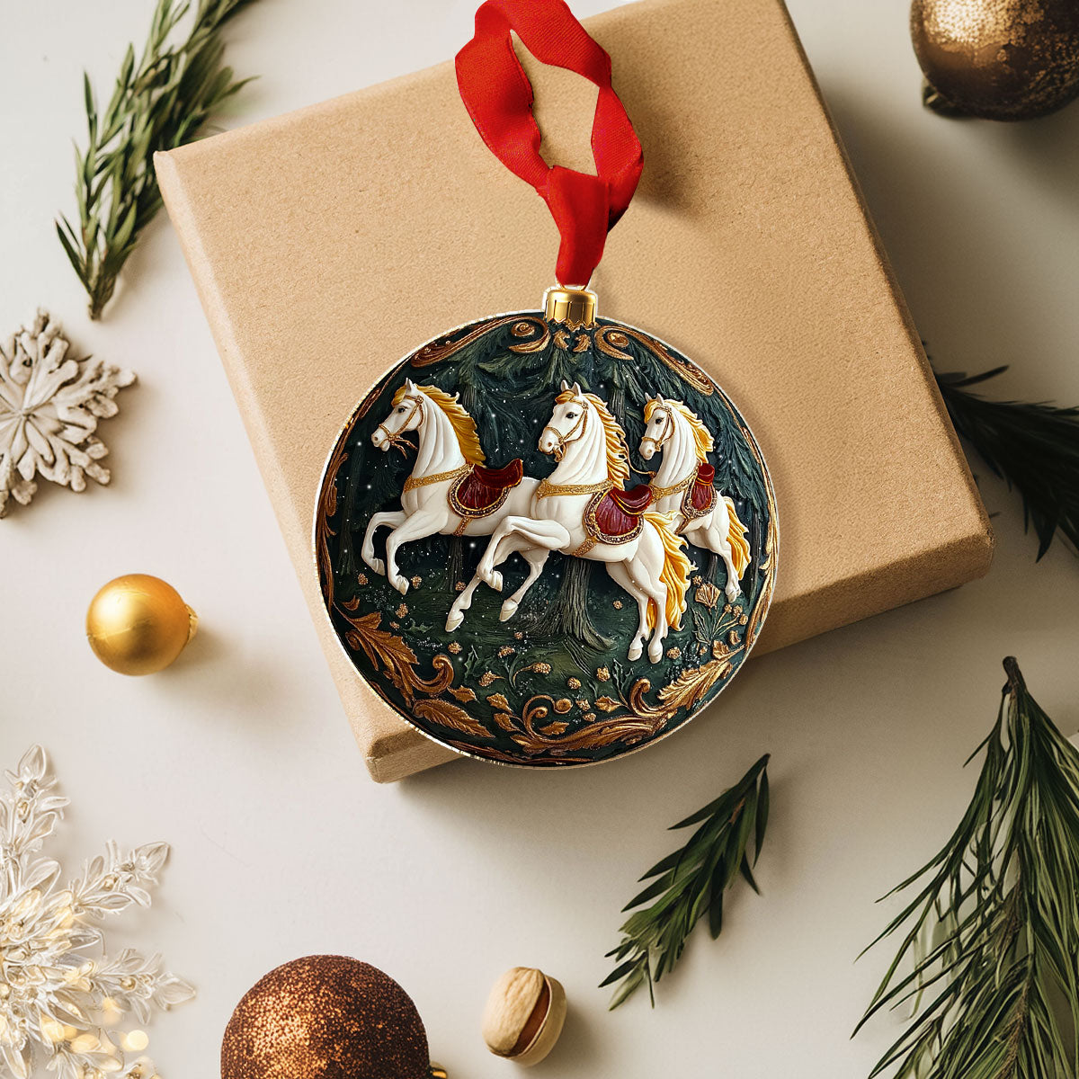 Shineful 2D Acrylic Ornament - Majestic Winter Steeds