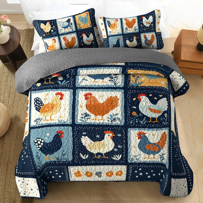 Shineful All Season Quilt 3-Piece Set Farmyard Friends