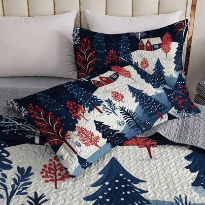 Shineful All Season Quilt 3-Piece Set - Scandinavian Winter Wonderland