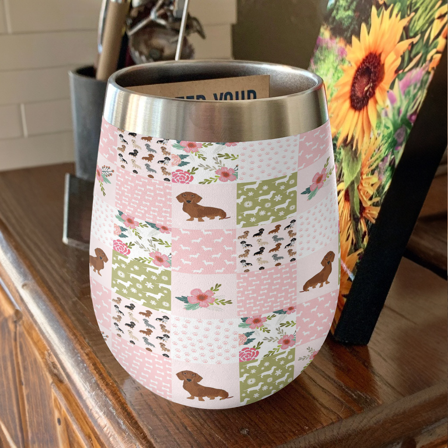 Shineful Wine Tumbler Dachshund Dreams