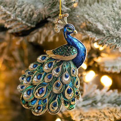 Shineful 2D Acrylic Ornament - Gorgeous Blue Peacock