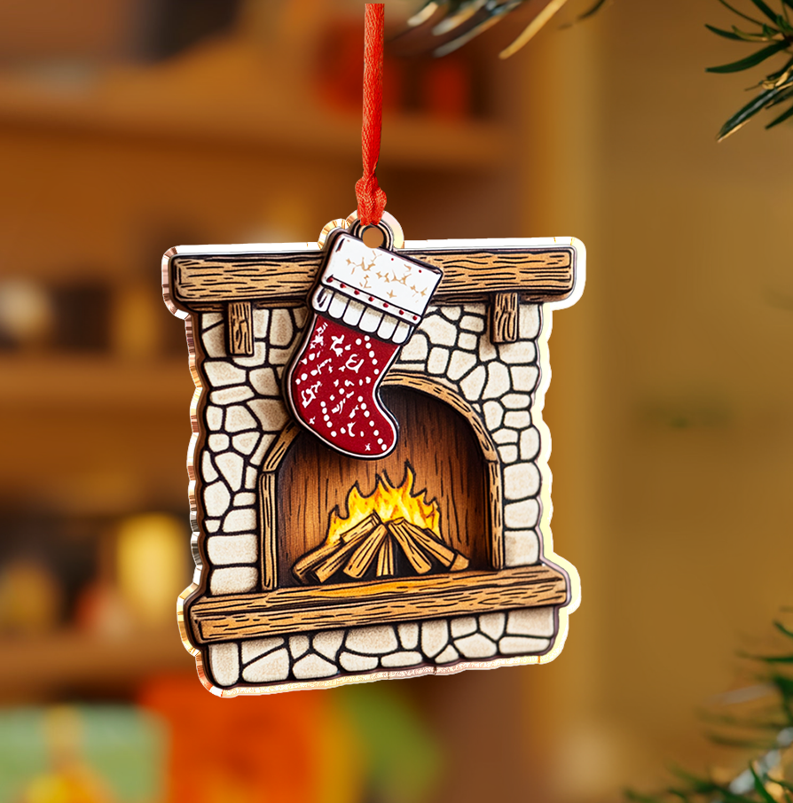 Shineful 2D Acrylic Ornament - Cozy Yuletide Memories