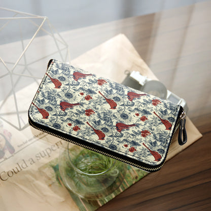 Shineful Leather Clutch Purse With Wristlet Strap Handle Whisper Sunflower - A Gentle Remembrance