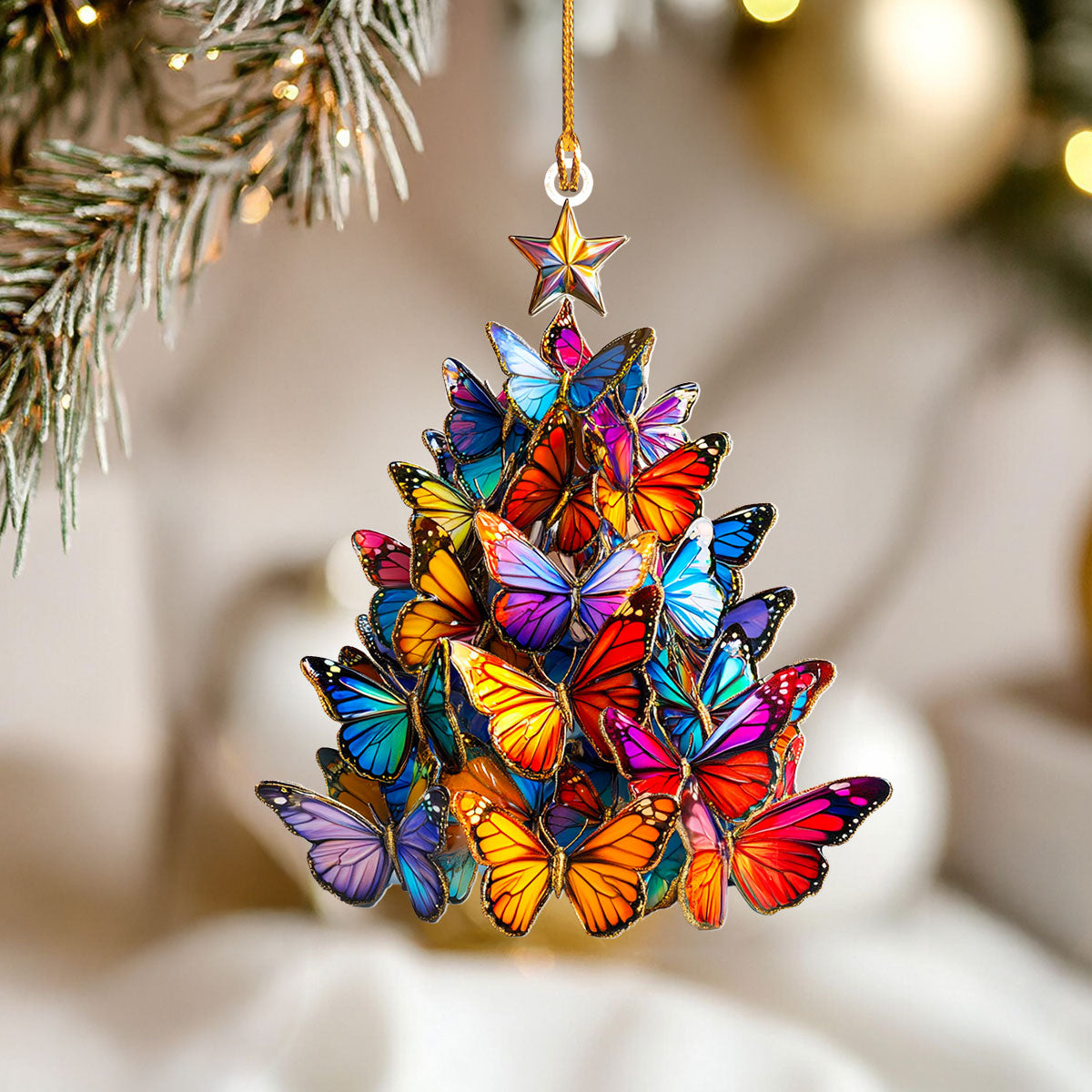 Shineful 2D Acrylic Ornament Butterfly Holiday