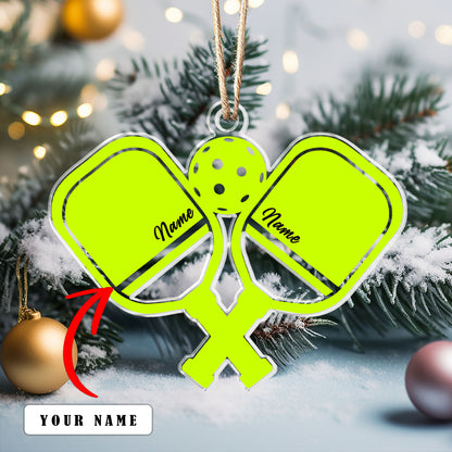 Shineful Personalized 2D Acrylic Ornament - Pickleball Paddle