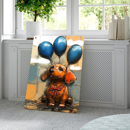 Shineful 2D Metal Sign Dachshund Balloon