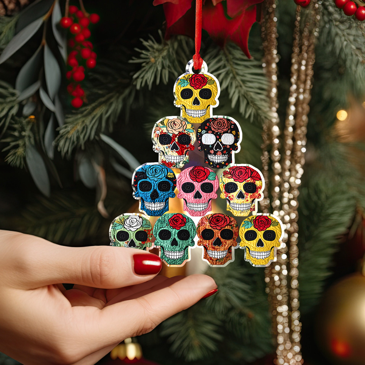 Shineful Decoration Ornament Rose Skulls Lovely