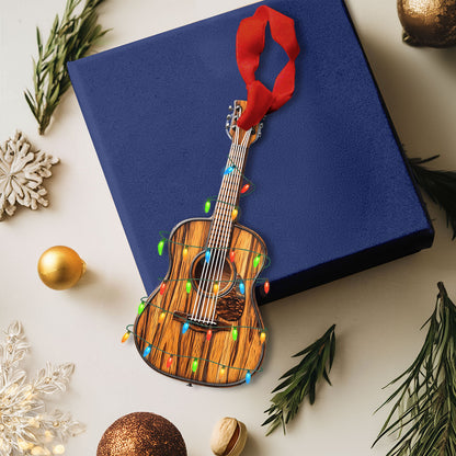 Shineful 2D Acrylic Ornament - Holiday Guitar