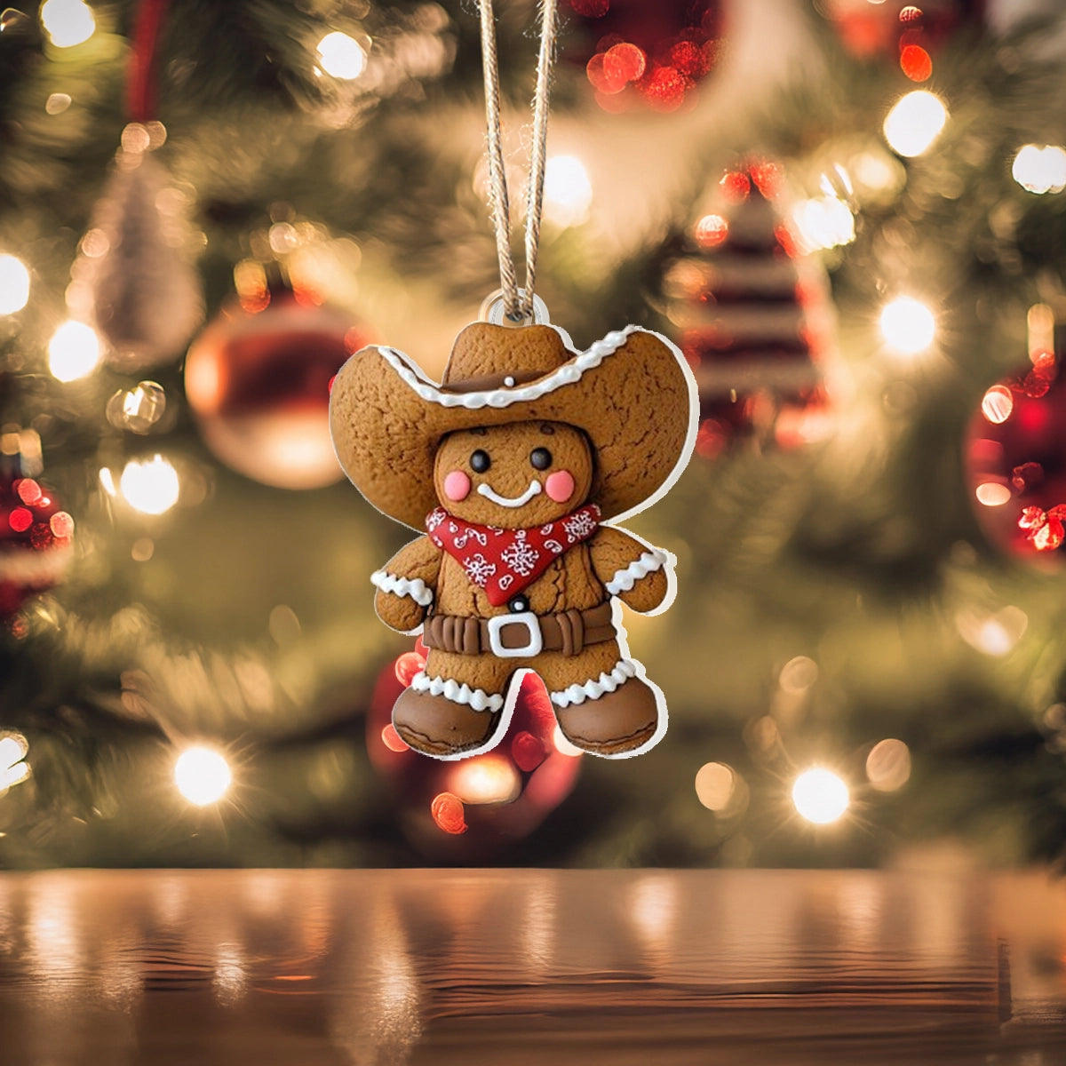 Shineful Acrylic Ornament Cowboy Gingerbread