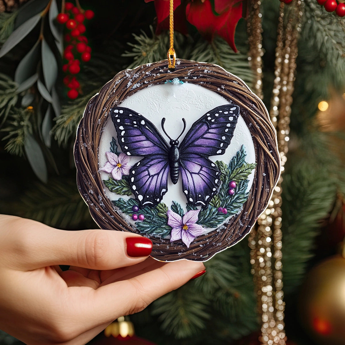 Shineful 2D Acrylic Ornament Enchanted Winter Butterfly