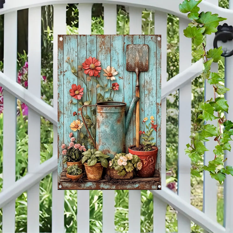 Shineful 2D Metal Sign Rustic Garden Charm