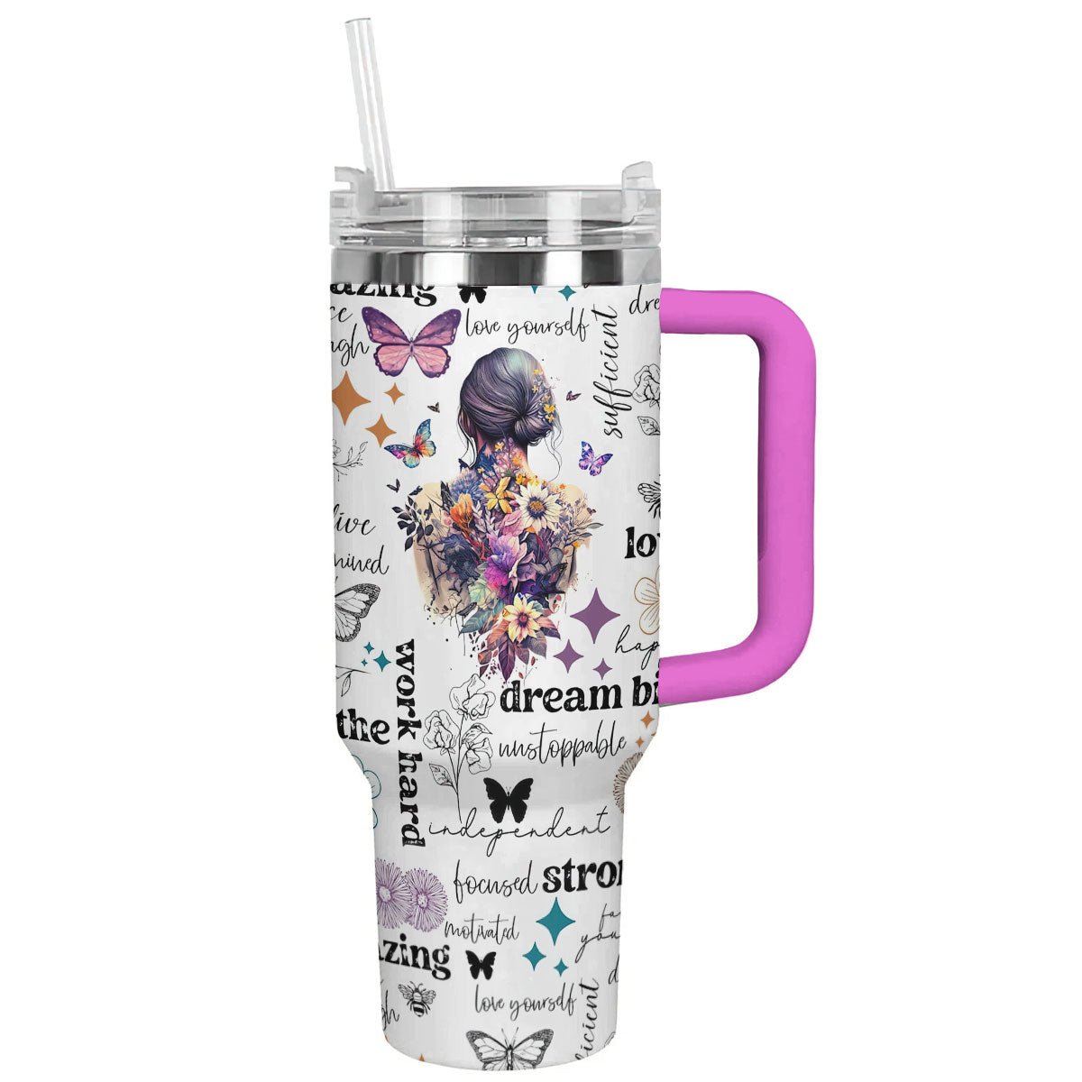 Affirmation quotidienne du papillon Shineful Tumbler