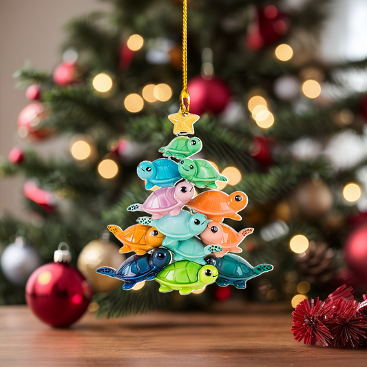 Shineful 2D Acrylic Ornament - Turtle Tree of Joy