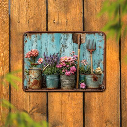 Shineful 2D Metal Sign Rustic Garden Vibe