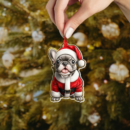 Shineful Acrylic Ornament Santa Frenchie