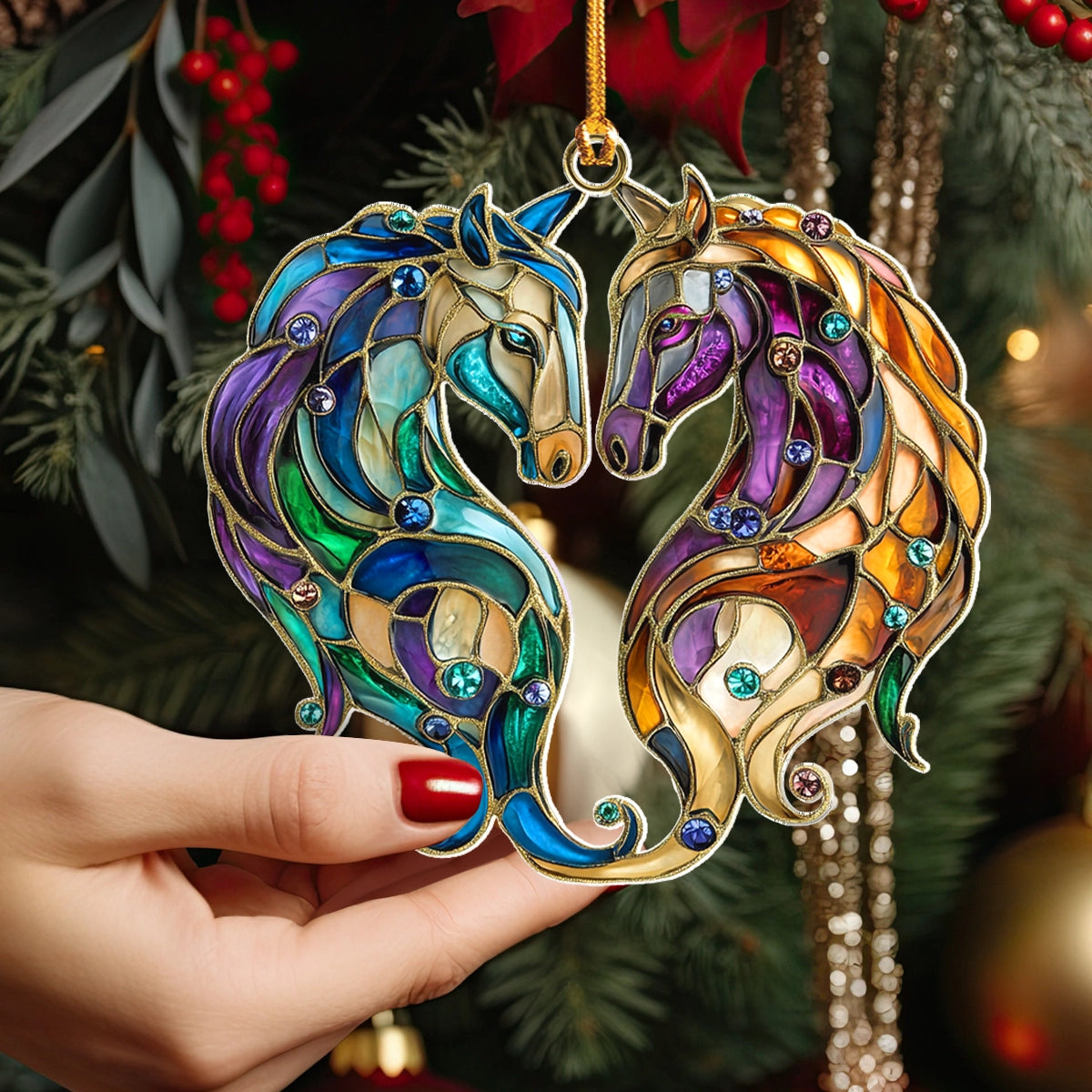 Shineful 2D Acrylic Ornament - Enchanted Horse Duo