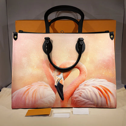 Shineful Leather Bag Flawlessly Fabulous Flamingo Bliss