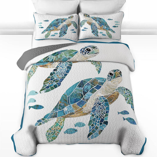 Shineful All Season Quilt 3-Piece Set - Underwater Bliss