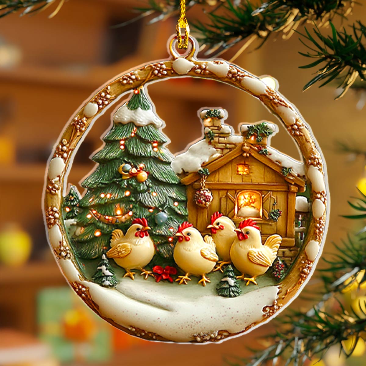 Shineful Acrylic Ornament Cozy Christmas