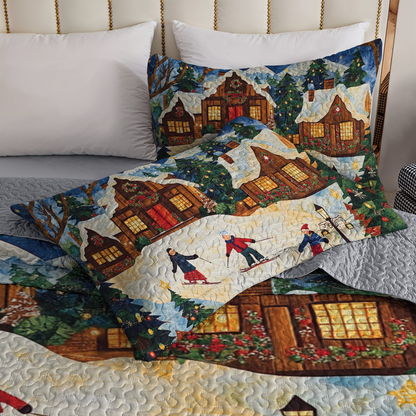 Shineful All Season Quilt 3-Piece Set - Winter Wonderland Ski