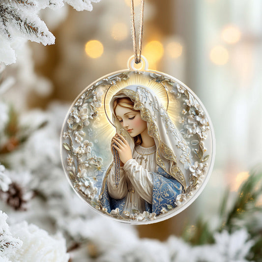 Shineful 2D Acrylic Ornament - Blessed Virgin Mary Rosary