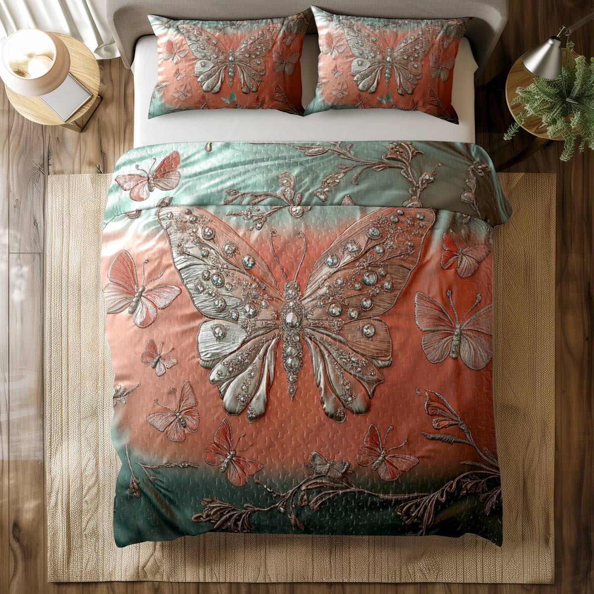 Shineful All Season Quilt 3-teiliges Set Flutter Dreams 