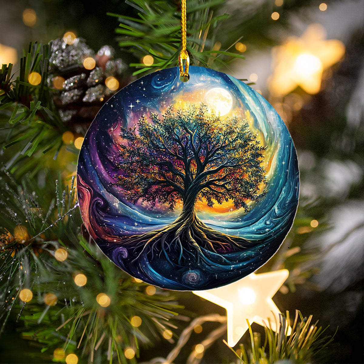 Shineful 2D Acrylic Ornament Cosmic Tree Of Life