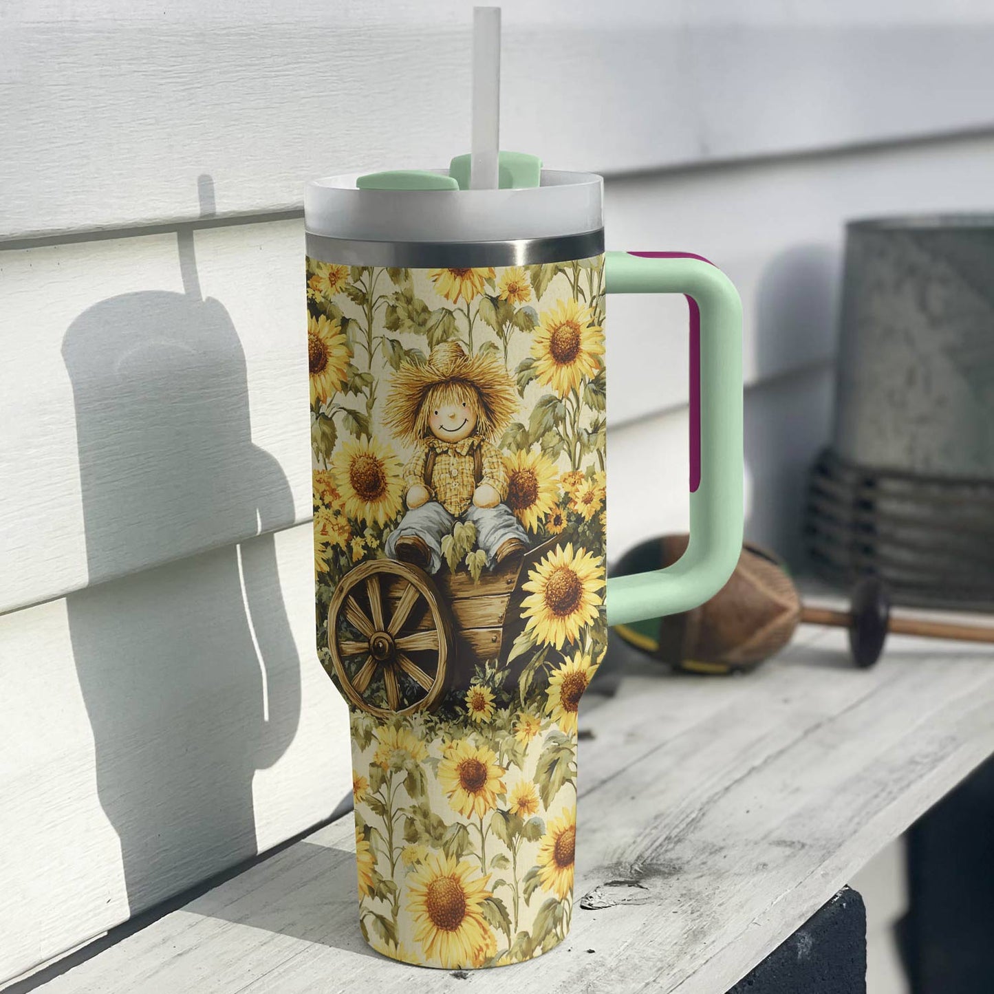 Shineful Tumbler Sunflower Scarecrow