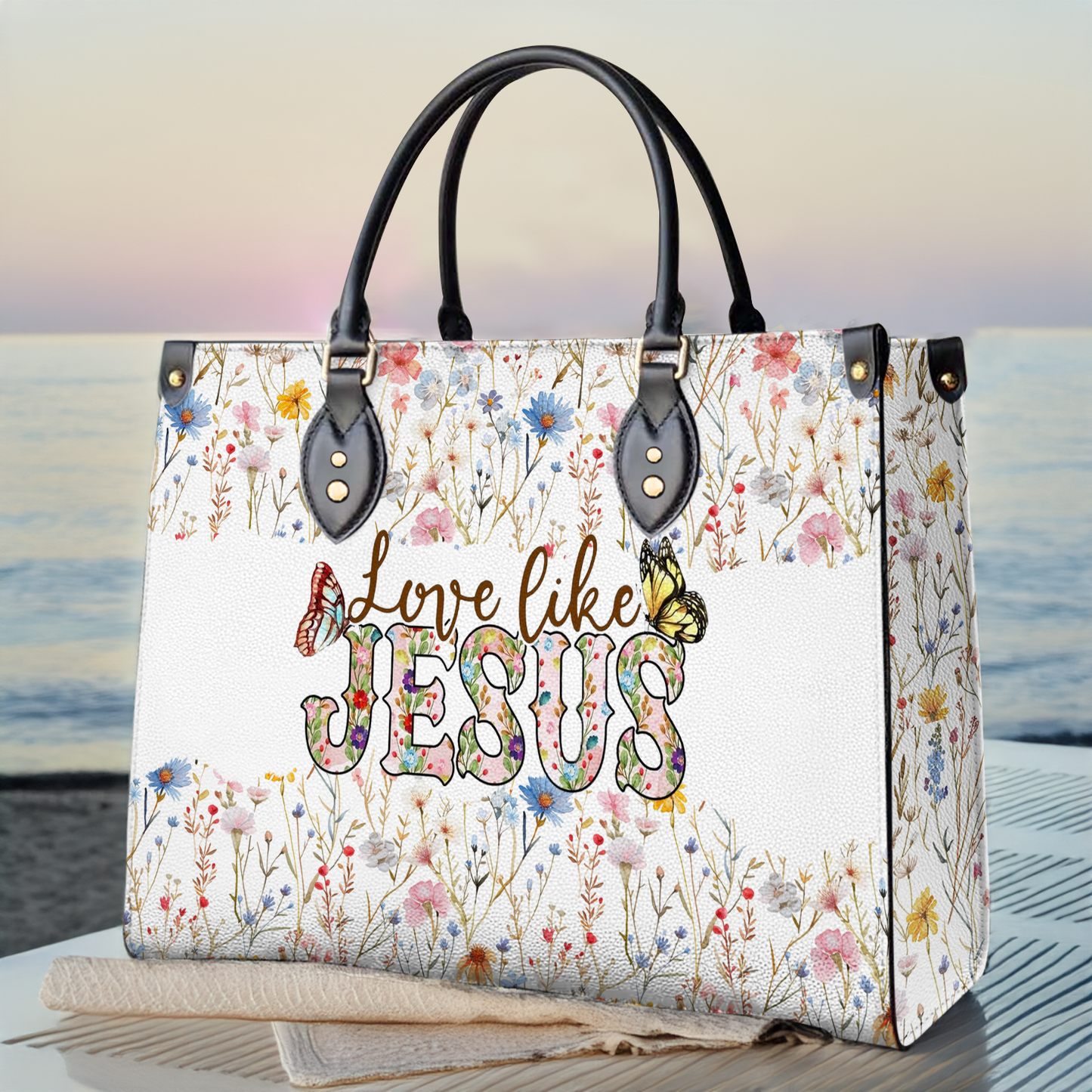 Sac en cuir brillant Blooming Faith