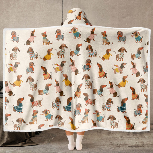 Shineful Wearable Hooded Blanket - Dachshund Fashion Wiener