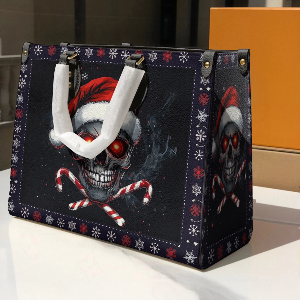 Shineful Leather Bag Jolly Skull Christmas