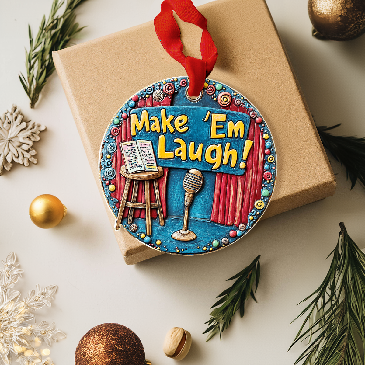 Shineful 2D Acrylic Ornament Make Em Laugh