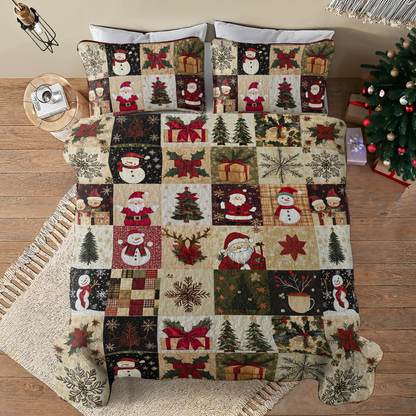 Shineful All Season Quilt 3-teiliges Set Cozy Christmas 