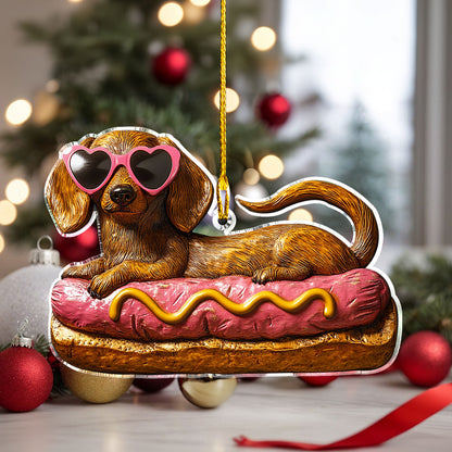 Shineful 2D Acrylic Ornament - Cute Hot Dog