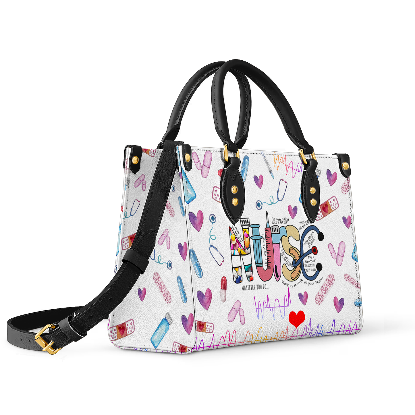 Shineful Leather Bag Nurse Colorful