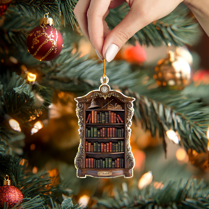 Shineful Personalisierte 2D Acryl Ornament Mystische Zauberer Bücherregal 