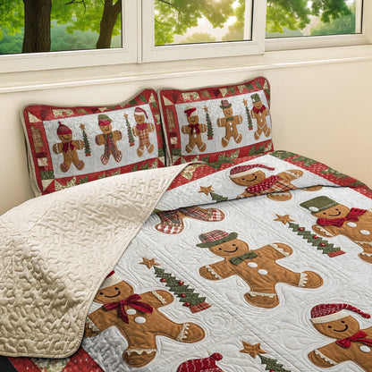 Shineful All Season Quilt 3-Piece Set Gingerbread Delight