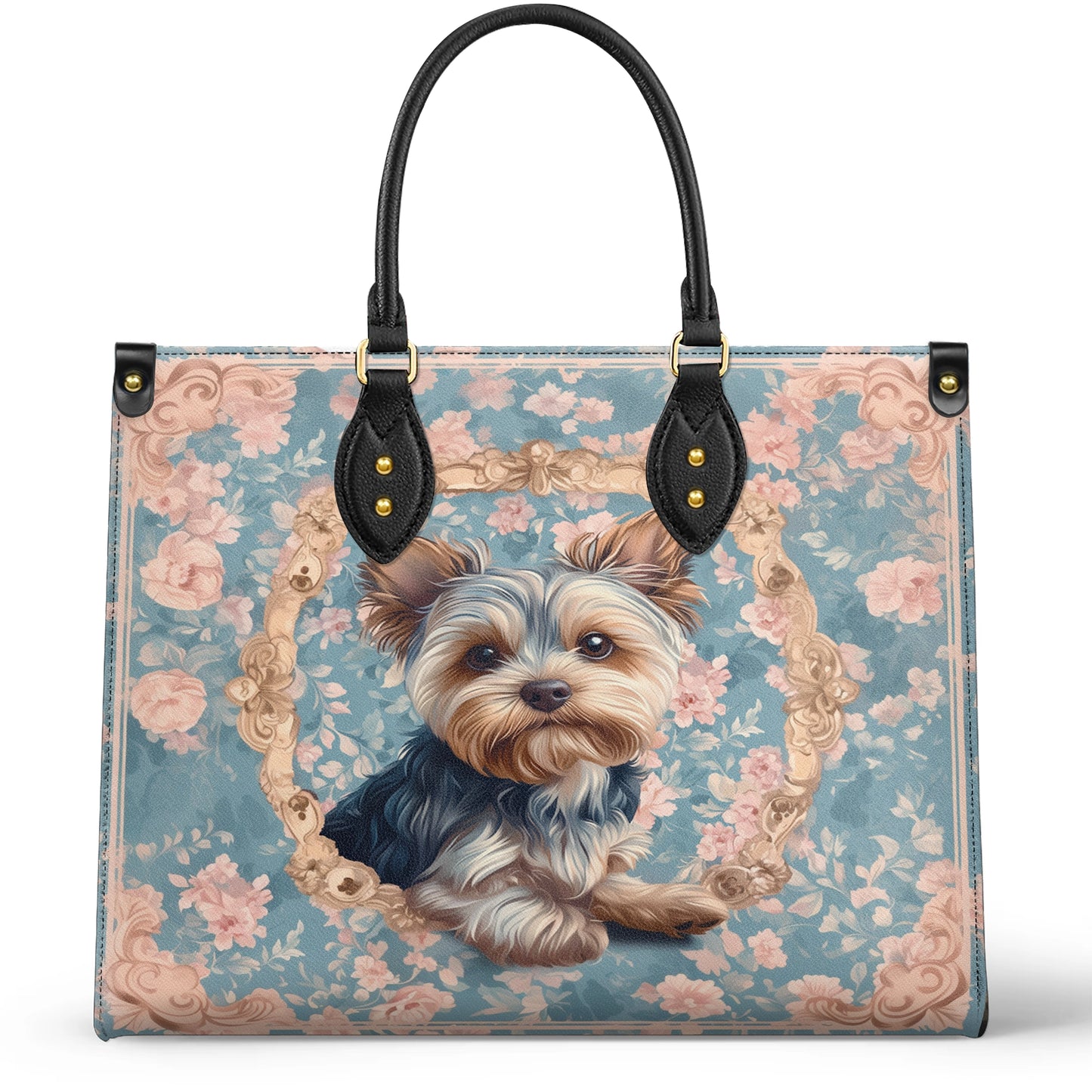 Shineful Leather Bag Yorkie Blossom Elegance