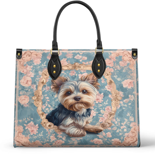 Shineful Leather Bag Yorkie Blossom Elegance