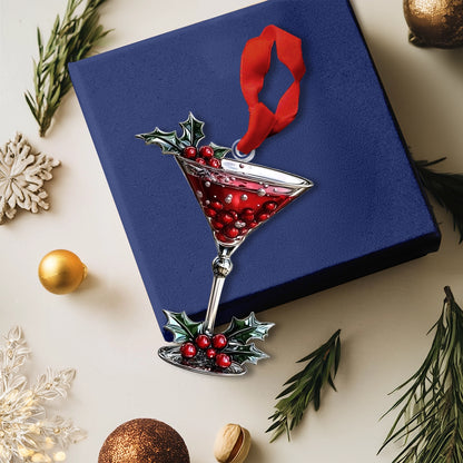 Shineful Acrylic Ornament Holly Berry Martini