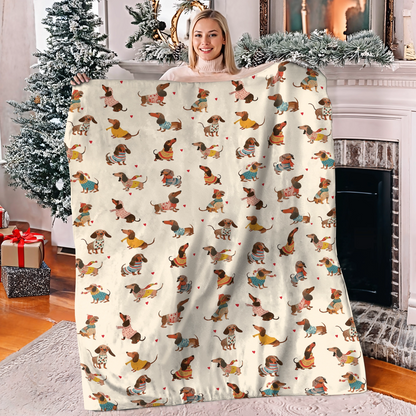 Shineful Fleece Blanket Dachshund Fashion