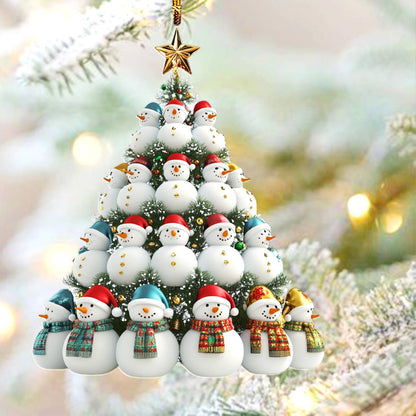 Shineful 2D Acrylic Ornament Happy Snowmen