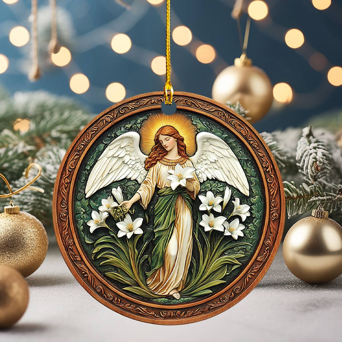 Shineful 2D Acrylic Ornament Angelic Bloom